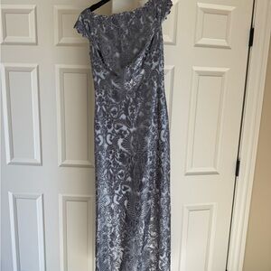 Elegant Gray Lace Gown